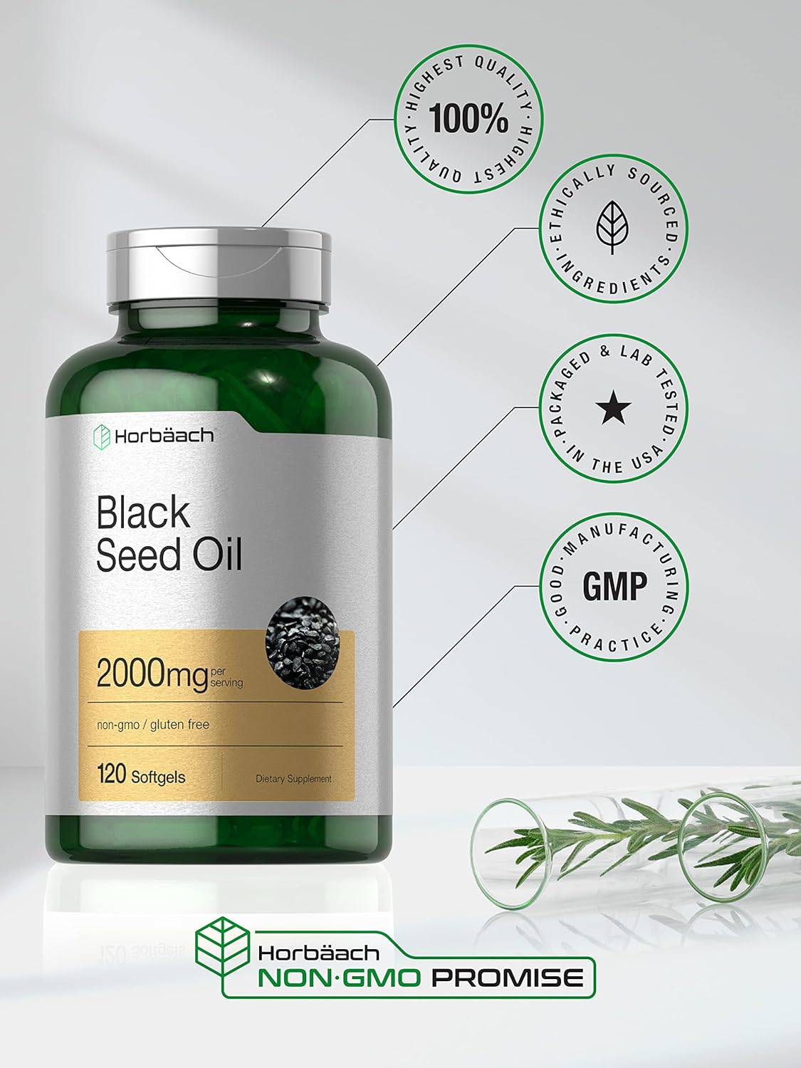 Horbäach Black Seed Oil Softgel Capsules